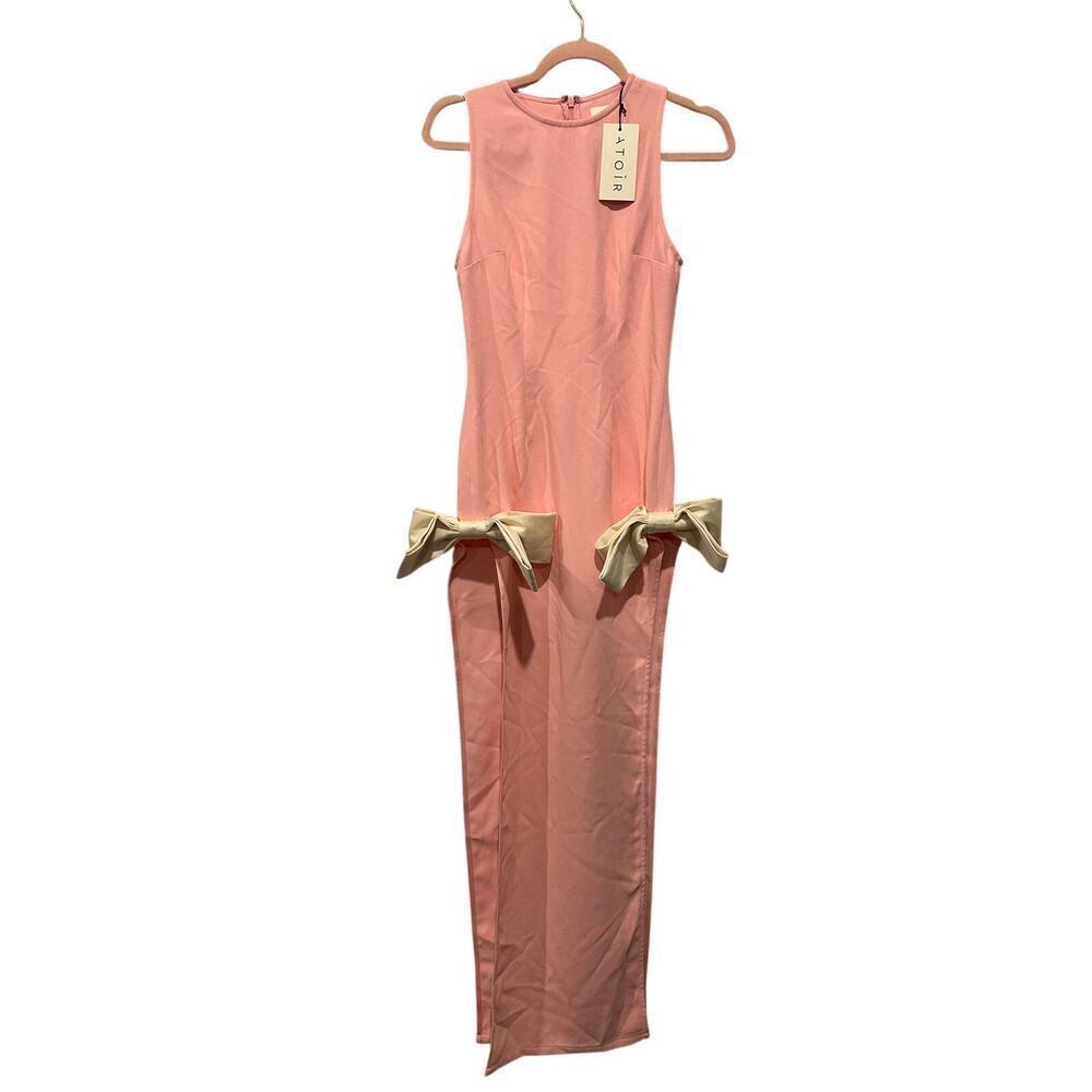 NEW REVOLVE Atoir Size 4 Jana Pink Bow Double Split Valentine Day Date Night - Picture 3 of 15
